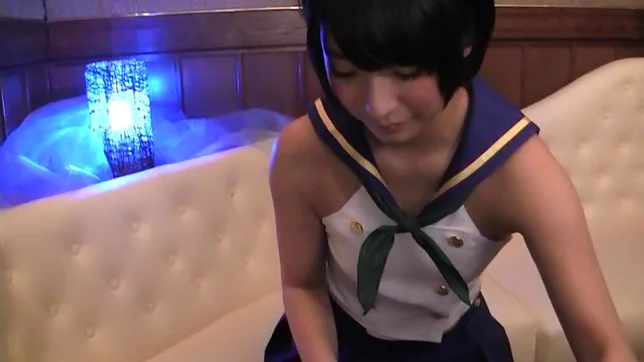 Abeno Miku is giving wild handjob and lusty fellatio 7