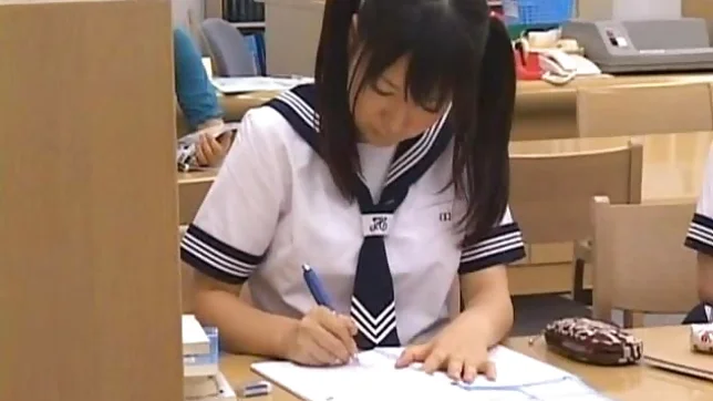 Naughty Schoolgirl Gets Fingered To An Orgasm In A Library 3