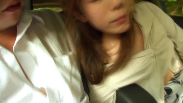 Passionate Asian amateur rubs her slit and sucks cock in a car 2