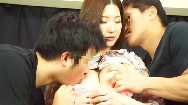 Charming Nana Wakui in a thrilling threesome fun 4