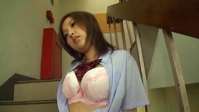 Sexy Japanese AV Model teen in uniform hot blowjob and hardcore sex 3
