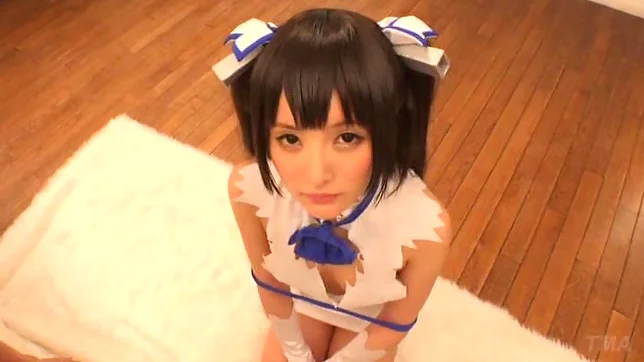 Beautiful babe loves the feeling of a pole between her tits