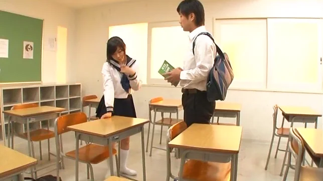 Japanese schoolgirl, Aimi Usui, receives a harsh fuck 6