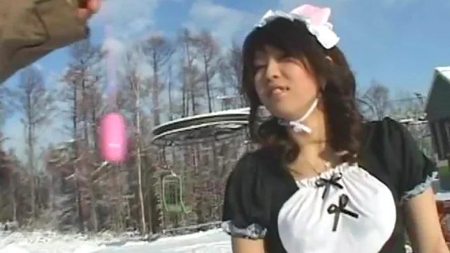 Rin Kawamoto Asian doll is skiing nude 2