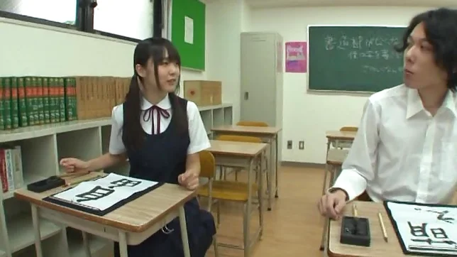 Mischievous Asian schoolgirl Tsubomi gives her boyfriend a blowjob