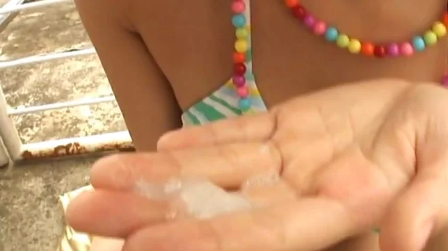 Maho Sawai beautiful Asian teen gives blow job 4