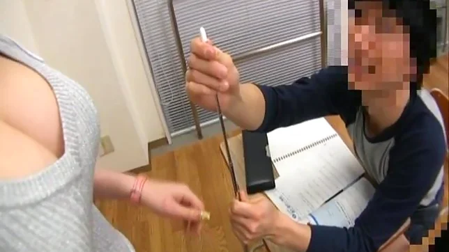 Rio Hamasaki Asian model is a big boobed teacher and popular for it 2