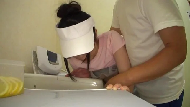 Nice teen Riona Minami small tits enjoying her new vibrator