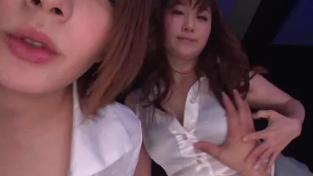 POV cock sucking session with two teens 6