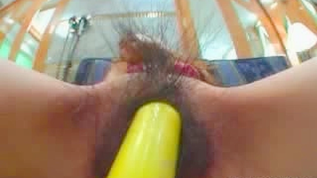 Seductive Asian Kinkster Stuffs Pussy with Food & Toys Delightfully